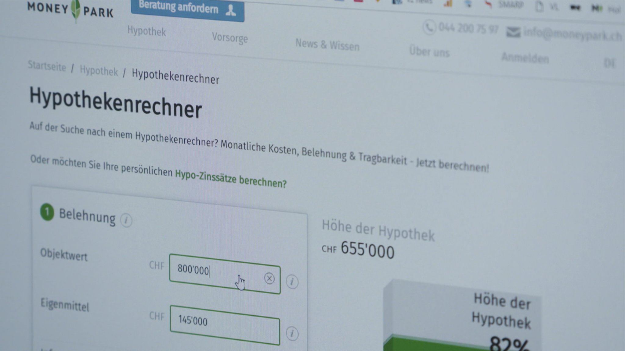 MoneyPark Hypothekenrechner